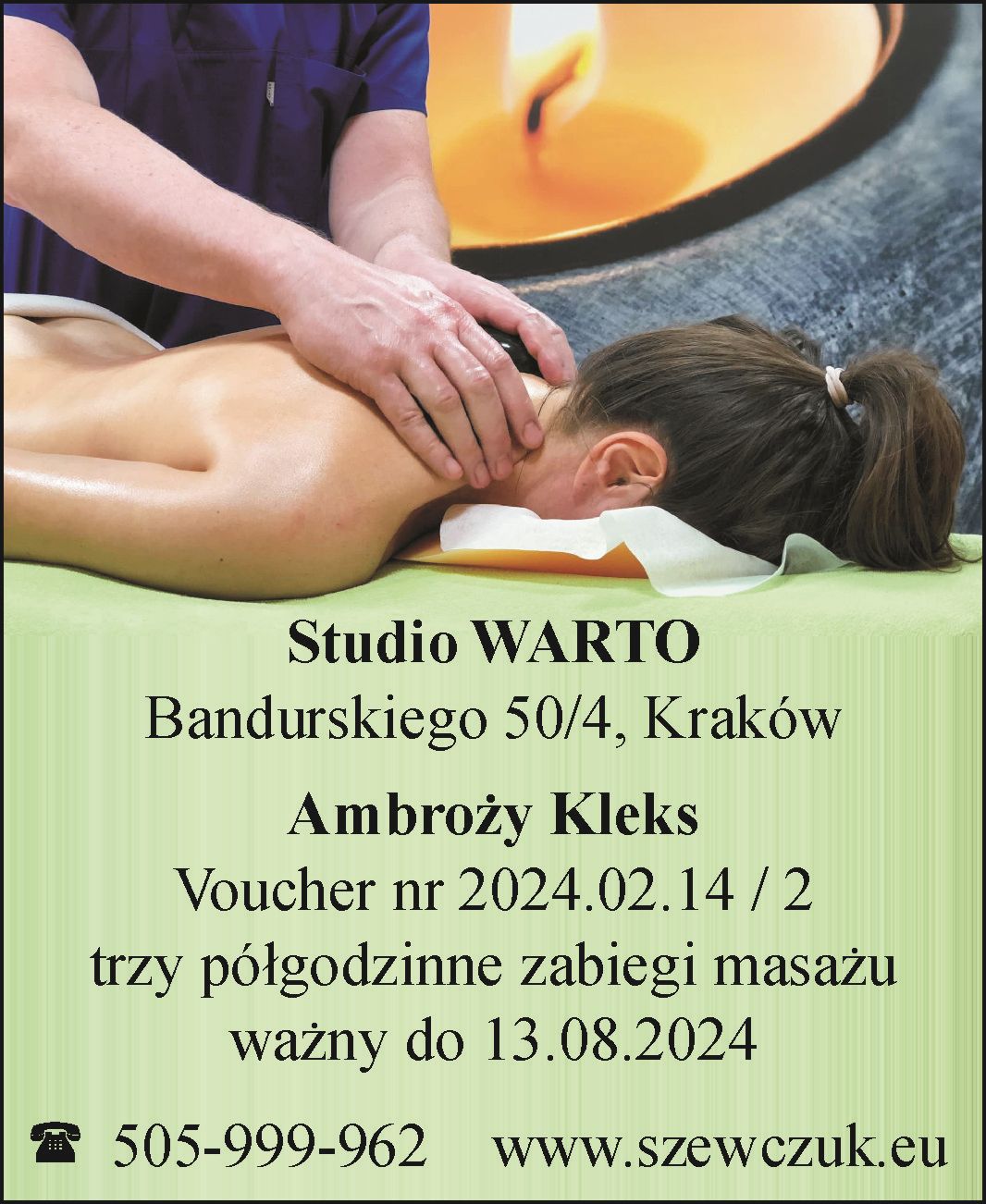 Maciej Szewczuk przykładowy voucher dla Ambrożego Kleksa